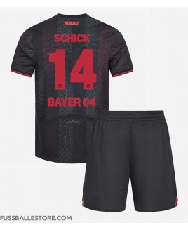 Günstige Bayer Leverkusen Patrik Schick #14 Heimtrikotsatz Kinder 2025-26 Kurzarm (+ Kurze Hosen)